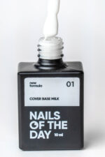 Nailsoftheday Cover base NEW Formula milk 01 (Βαση με χρωμα - γαλακτερό ΛΕΥΚΟ) 10ml - Image 2
